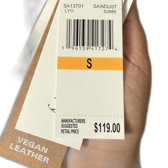 Vegan Leather Blazer with Corset Tie Back, Size Small (NWT) - Picture 7 of 8